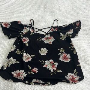 Kaleigh brand cold shoulder floral top
